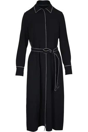 Lafayette 148 Contrast-trim midi dress