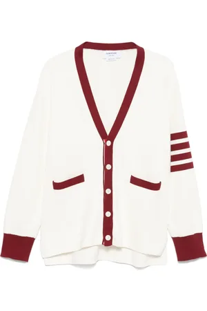 Thom Browne 4-Bar stripe cotton cardigan