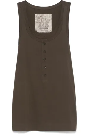 ZIGGY CHEN Layered Henley-neck tank