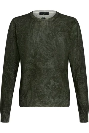 Etro Paisley-jacquard fine-knit jumper