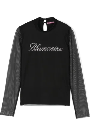MISS BLUMARINE Logo-embellished T-shirt
