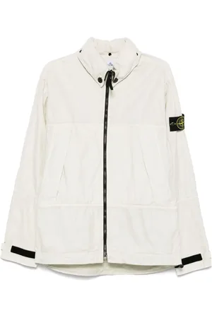 Stone Island Plated-ovd raw-linen jacket