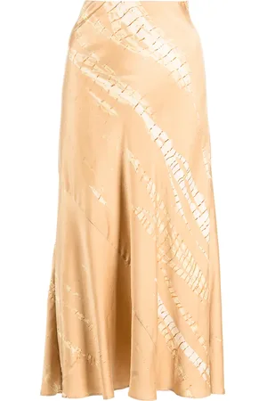 Voz Bias silk midi skirt