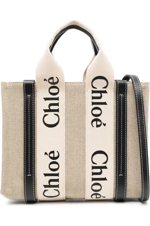 Chloé Woody logo-strap tote bag