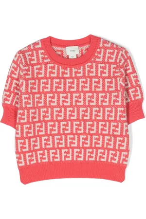 Fendi FF-print cotton-wool blend top