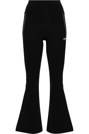 VERSACE Logo-appliqu?? flared leggings