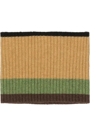 Colville Striped ribbed wool snood