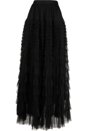 Twin-Set Ruffled tulle maxi skirt
