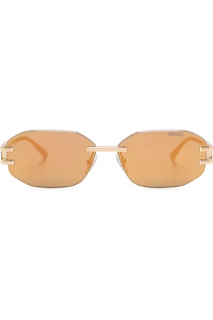 VERSACE Damier-plaque sunglasses