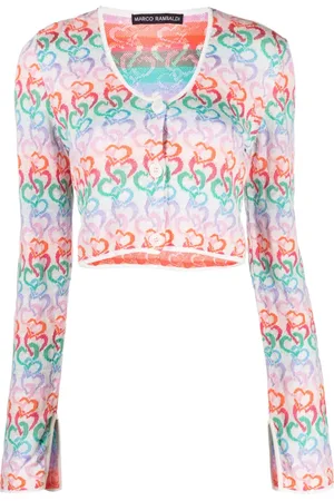 Marco Rambaldi Hearts-pattern cropped cardigan