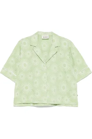Scotch&Soda Floral-embroidered shirt