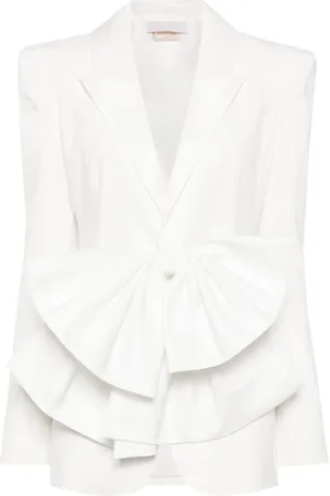 Saiid Kobeisy Oversized bow notched lapels blazer