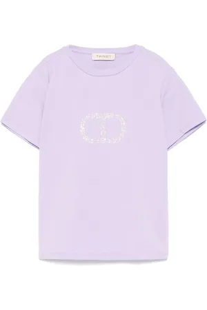 Twin-Set Rhinestone Oval T T-shirt