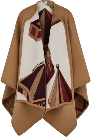 Salvatore Ferragamo Nadir-print reversible cape