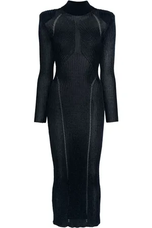 Self-Portrait Lurex-knit maxi dress
