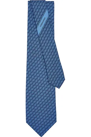 Salvatore Ferragamo Woven-print silk tie