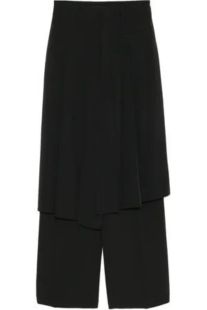 GOEN.J Asymmetrically pleated straight trousers