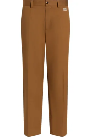 Dolce & Gabbana Logo-label strech-cotton trousers