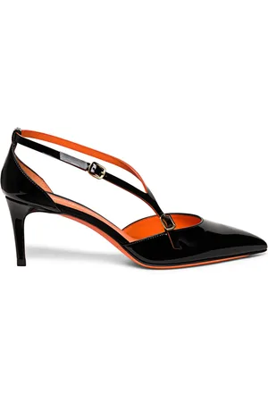 santoni Pointed-toe leather pumps