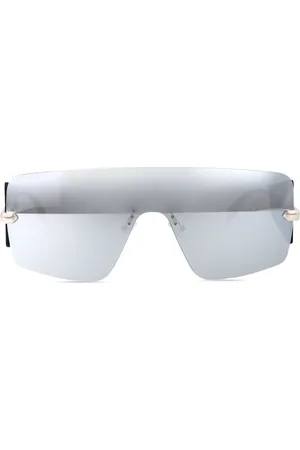 Alexander McQueen Mirrored shield-frame sunglasses