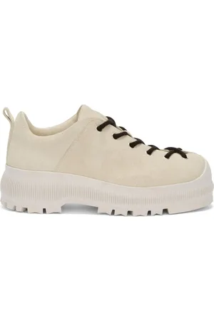 Jil Sander Lug-sole suede sneakers