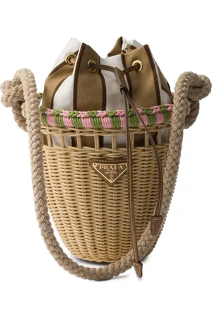 Prada Mini Wicker bucket bag