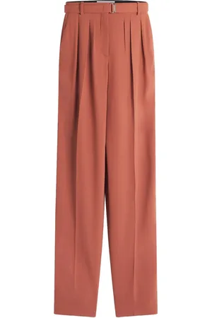 Lanvin Pressed crease high-waisted trousers