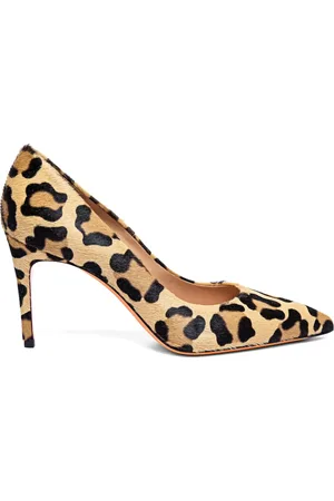 santoni 85mm animal-print pumps