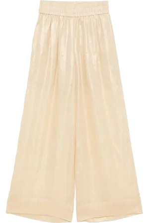 PESERICO SIGN Lurex wide-leg trousers