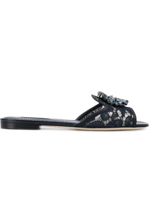 Dolce & Gabbana Rainbow Lace brooch-detail sandals