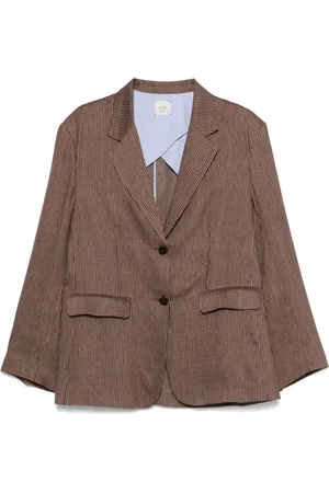 ALYSI Striped single-breasted blazer