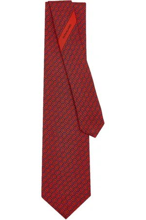 Salvatore Ferragamo Woven-print silk tie