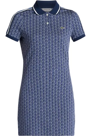 Lacoste Monogram-jacquard cotton minidress