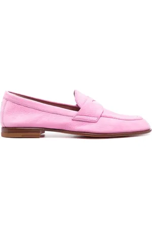 santoni Almond-toe 15mm penny loafers