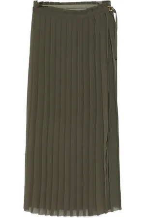 Ami Pleated midi skirt