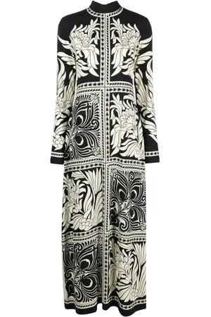 La DoubleJ Halle plac??e-print maxi dress