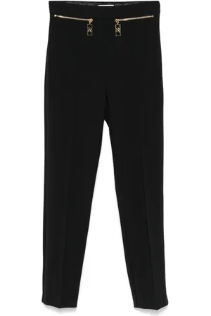 Elisabetta Franchi Straight-leg crepe trousers