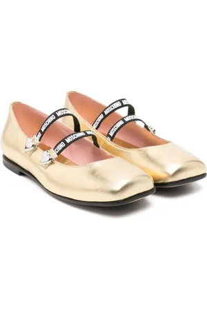 Moschino Logo-tape ballerina shoes