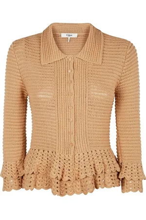 Chloé Crochet-knit cotton cardigan