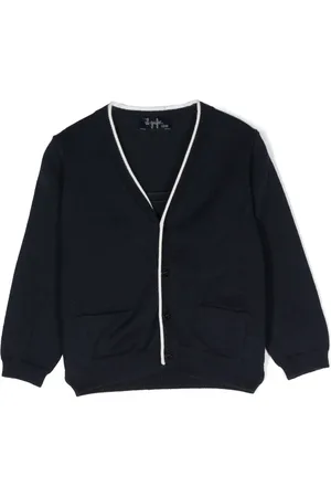Il gufo Stripe-trim v-neck cardigan