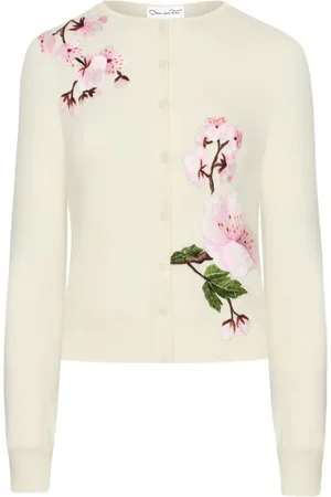 Oscar de la Renta Floral-embroidered cardigan