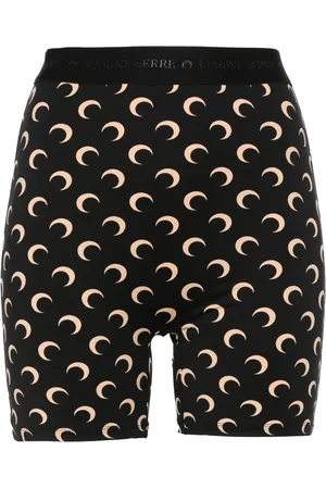 Marine Serre Crescent Moon-print shorts