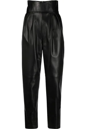 Philipp Plein High-waisted leather trousers