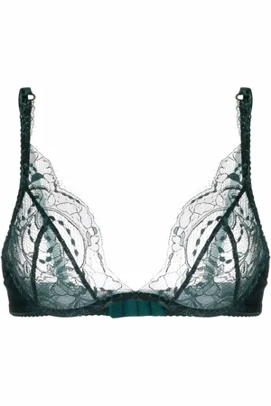 Fleur of England Ela lace-trim plunge bra