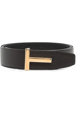 Tom Ford T logo-buckle leather belt