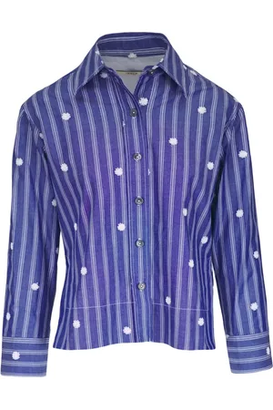 ODEEH Floral-embroidered shirt