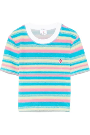 Casablanca Stripe towelling T-shirt