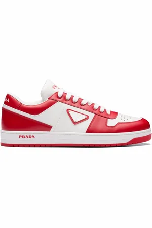 Prada Triangle logo-patch low-top sneakers
