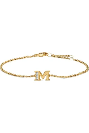 David Yurman 18K yellow Petite Pav?? Initial diamonds bracelet