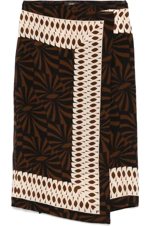 SEVENTY BY SERGIO TEGON Graphic-print midi skirt